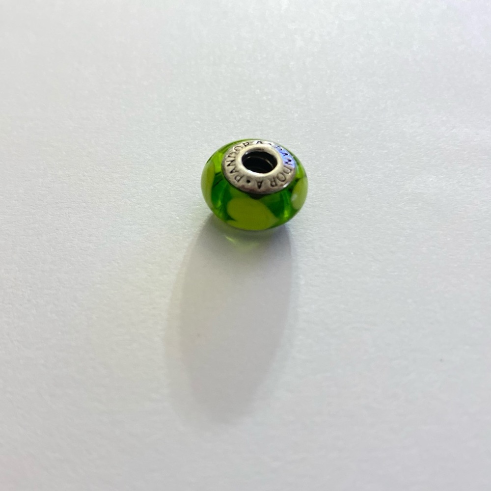 Authentic Green Heart Glass Pandora Charm